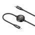 Mcdodo CA-2580 2-in-1 USB-C cable + Apple Watch charger, 60W, 1.5m - Black